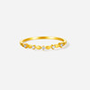 Saturday blessing gold inlaid diamond ring for women