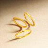 Saturday Blessing Gold Three Lives Three Worlds Ring