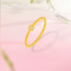 Saturday blessing gold inlaid 5g pure gold ring for women