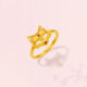 Saturday blessing gold ancient method denominated pure gold auspicious auspicious fox cute face ring women's ring fortune fox series holiday gift