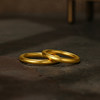 Saturday blessing gold ring for men and women, ancient solid gold-denominated couple rings, wedding three-gold holiday gift