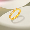 Saturday blessing gold inlaid diamond ring for women
