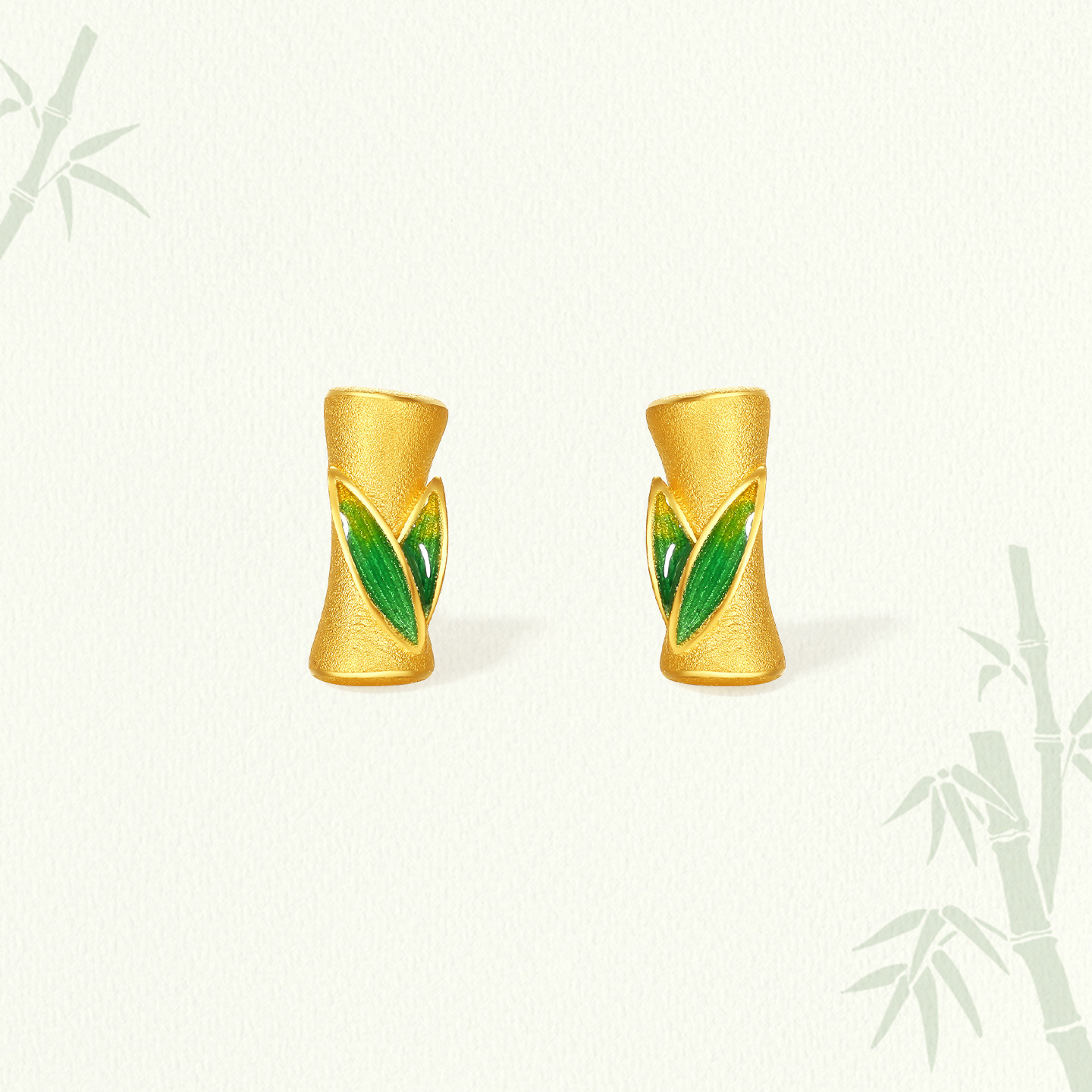 周六福黄金足金耳饰耳钉计价金竹一叶节节高升送女友新年礼物,淘宝优惠券,粉丝福利购,淘宝优惠卷