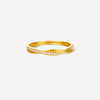 Saturday blessing gold inlaid diamond ring for women