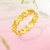 Saturday Fortune Gold Inlaid Diamond Ring Women's 5G Pure Gold Copper Coin Ring for Girls Gift Flagship Store