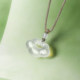 Saturday Blessing Xiao Bingyun Pendant Xiangyun Ruyi Lock Necklace White Moonlight Chalcedony Men and Women 520 Gift