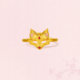 Saturday blessing gold ancient method denominated pure gold auspicious auspicious fox cute face ring women's ring fortune fox series holiday gift