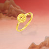Saturday Blessing 5G Pure Gold Ring Gold Priced to Bring Fortune Broken Ice Copper Coin Ring Women's Ring Holiday Gift