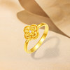 Saturday blessing gold inlaid diamond ring for women