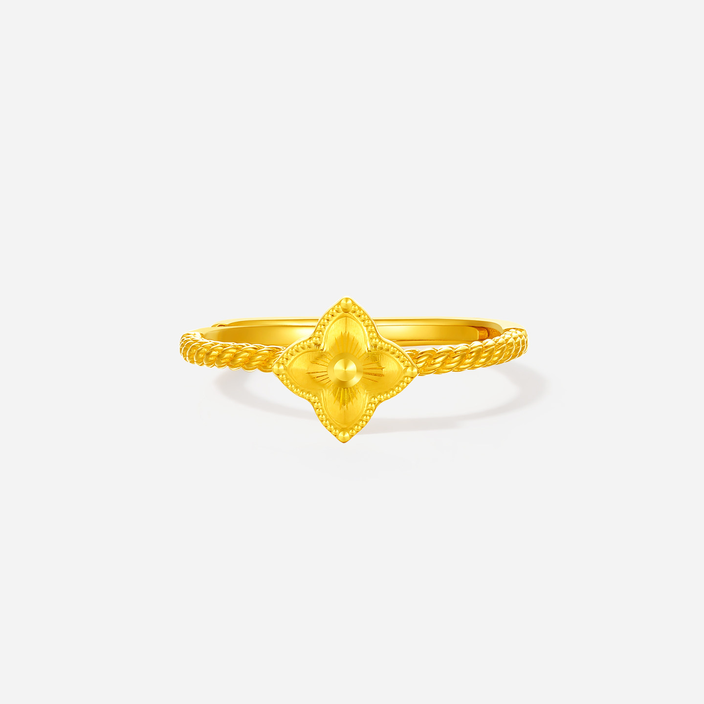 Saturday Fortune 5G solid gold ring gold-priced four-leaf clover female ring ring as a solid gold holiday gift for your girlfriend