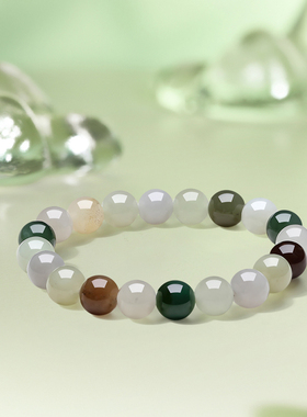 周六福玉石多宝手串女玉石和田青玉手链手饰送女友新年礼物官方