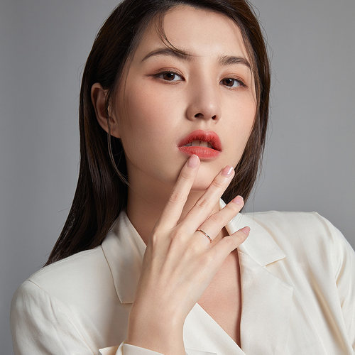 周六福18K金戒指女Au750玫瑰金素圈戒彩金多彩小指环女戒节日礼物 - 图2