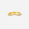 Saturday blessing gold inlaid diamond ring for women