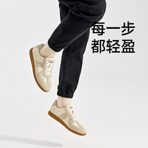 UBZ 防水德训鞋男2026年春秋新款经典休闲复古运动板鞋阿甘小白鞋 - 图3
