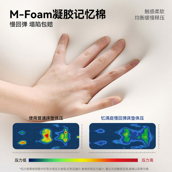 Mattress slow rebound memory foam does not collapse and can be customized