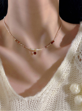 淡水珍珠锆石锁骨链22