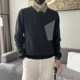 Winter fake two pieces of sweater men's winter long -sleeved warm shirt collar collar knit sweater inside the sweater men's men