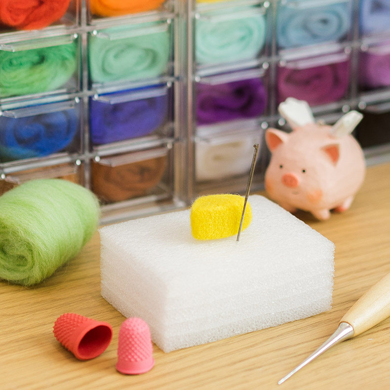 羊毛毡戳戳乐diy材料包新手体验套装针湿毡两用工具原料70s羊毛条,淘宝优惠券,粉丝福利购,淘宝优惠卷