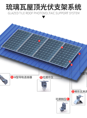 光能光伏太阳能板支架配件铝合金压块边中压块光伏电池板组件压