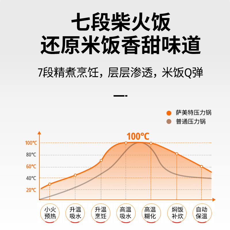 萨美特电压力锅家用2升2.5L小型迷你电高压锅1-2-3人煮饭锅带蒸格