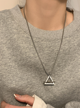 长款毛衣链设计感小众