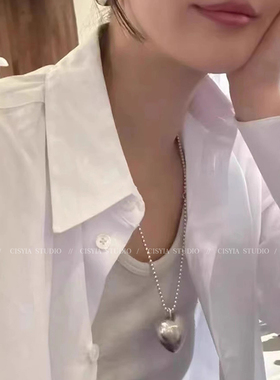 韩系博主~ins风简约百搭爱心项链