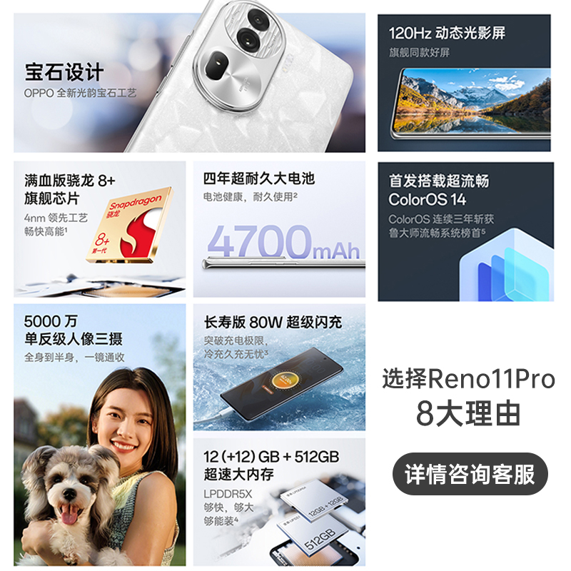 24期免息/OPPO Reno11 Pro opporeno11pro手机新款oppo手机官方旗舰店官网reno11 pro 0pp05g新品上市reno10-图2