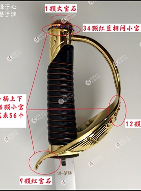 沈从岐升旗仪仗指挥刀