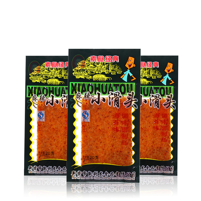 小呆呆零食店麻辣小滑头海苔味辣条30袋 8090后儿时怀旧湖南面筋香辣片大礼包1