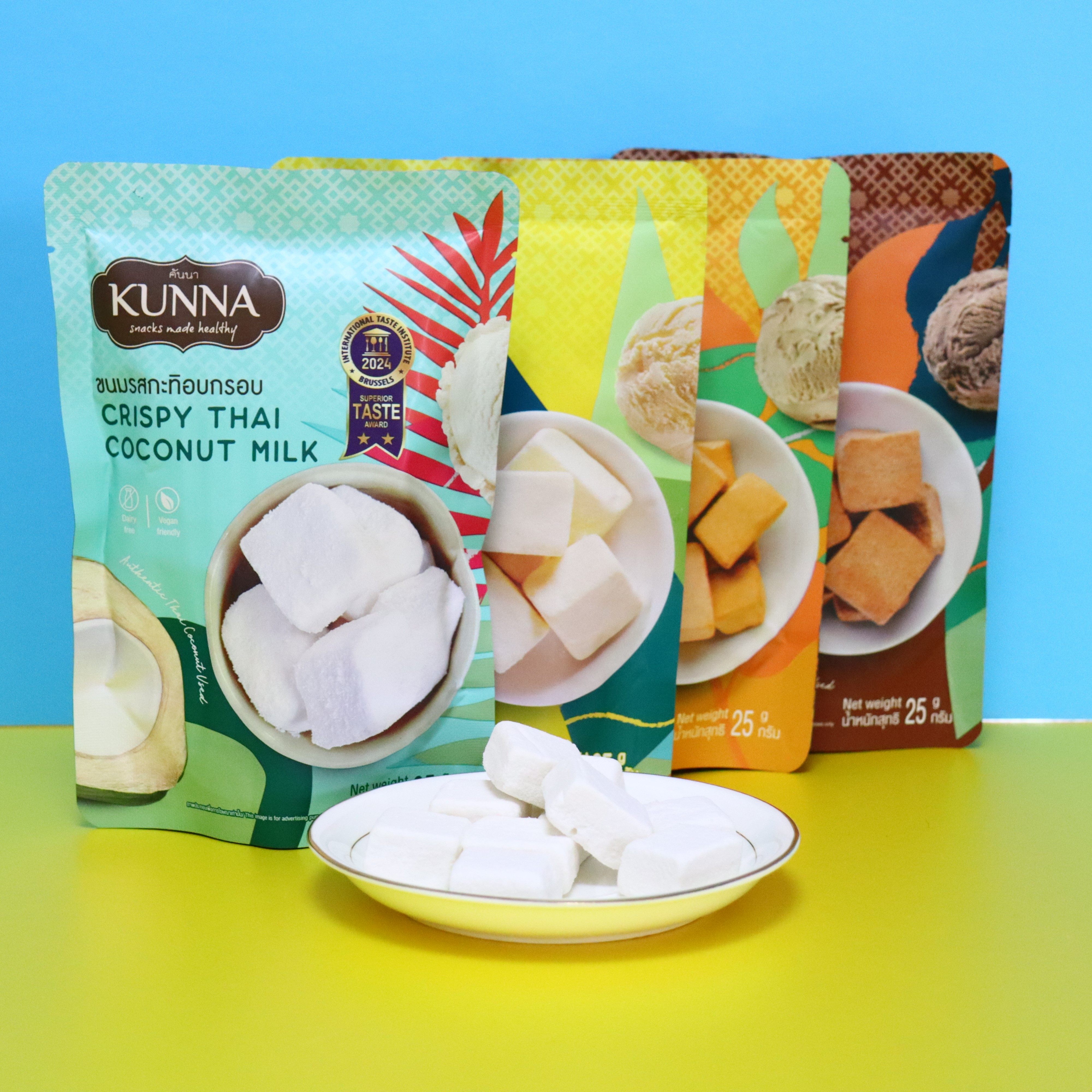 泰国KUNNA康纳冻干奶块椰子咖啡芒果奶茶25g奶块休闲零食原装进口,淘宝优惠券,粉丝福利购,淘宝优惠卷