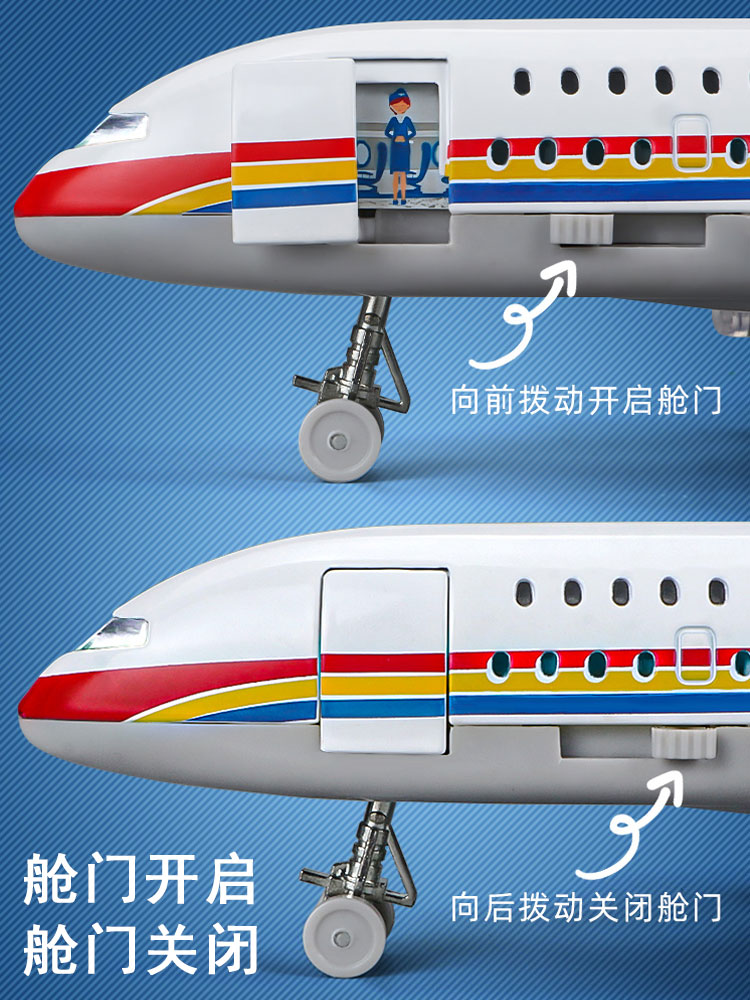 儿童飞机玩具大号歼20战斗机男孩南方航空a380仿真合金客机模型-图0