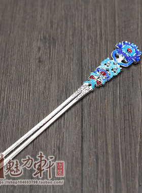 古风延禧攻略妃嫔娘娘景泰蓝发饰