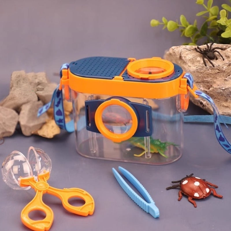 昆虫观察盒学生生物瓶罐带放大镜户外探索收集捕捉器益智科教玩具 - 图0
