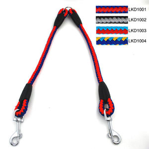 宠物拉带 牵手宝贝10mm双色美式精编圆绳一拖二带 狗狗拉带 狗带