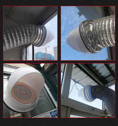 穿玻璃孔窗户厨房抽油烟机止回阀排烟管外墙罩防雨帽排烟口防风帽 - 图2