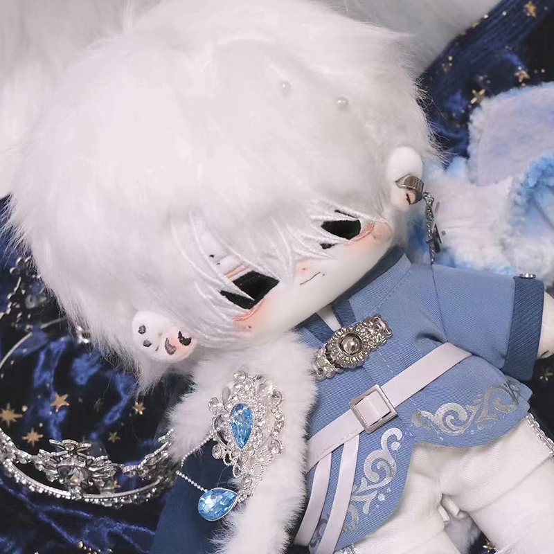 现货奶电响铃炽冬王爵20CM棉花娃衣宫廷风华丽礼服套装无属性衣服 - 图0