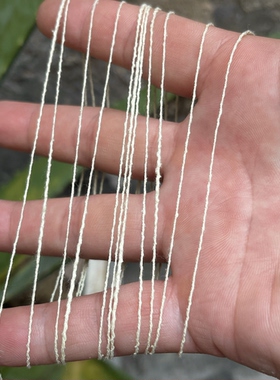纯天然特色真丝棉包缠纱小竹节线 25%桑蚕丝75%棉混拼手编毛衣线