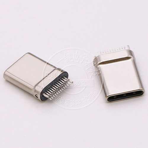 USB 3.1 TYPE-C 24P拉伸公头夹板测试公座高速快充5A DIY连接器 - 图3