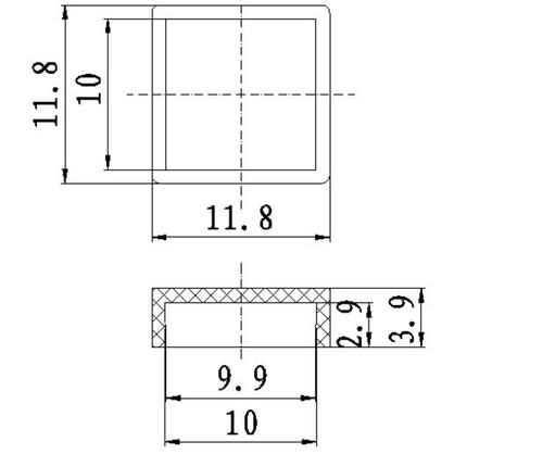 一包1000个25元包邮按键帽配12*12*7.3轻触方头 A14方形透明-图0