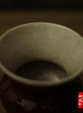 景德镇陶瓷高温颜色釉郎红笔洗