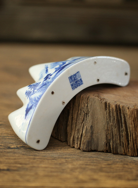 景德镇大清乾隆手绘山水文房摆件