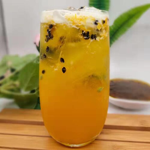 爵世百香果果酱含果肉果粒饮料浓浆1kg水果茶 桑葚柚子杨梅酱商用 - 图2