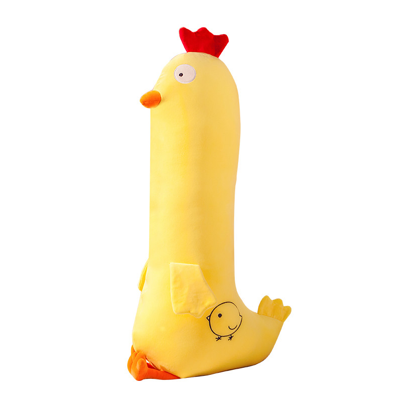 卡通小鸡抱枕女生睡觉夹腿枕头男生款侧睡靠垫卧室床上长条枕可爱 - 图3