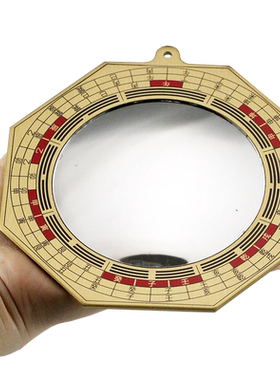 星座缘黄铜八卦镜凸镜窗户挂件