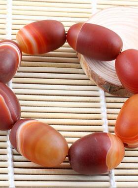 缠丝玛瑙手链珠南红磨砂玉髓