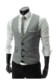 Spring and Autumn Men's suit vest men's thin personality Korean version of slim -fitting professional suit horse clip men's vest