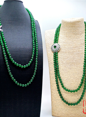 天然绿玉髓绿玛瑙长款女挂件妈妈