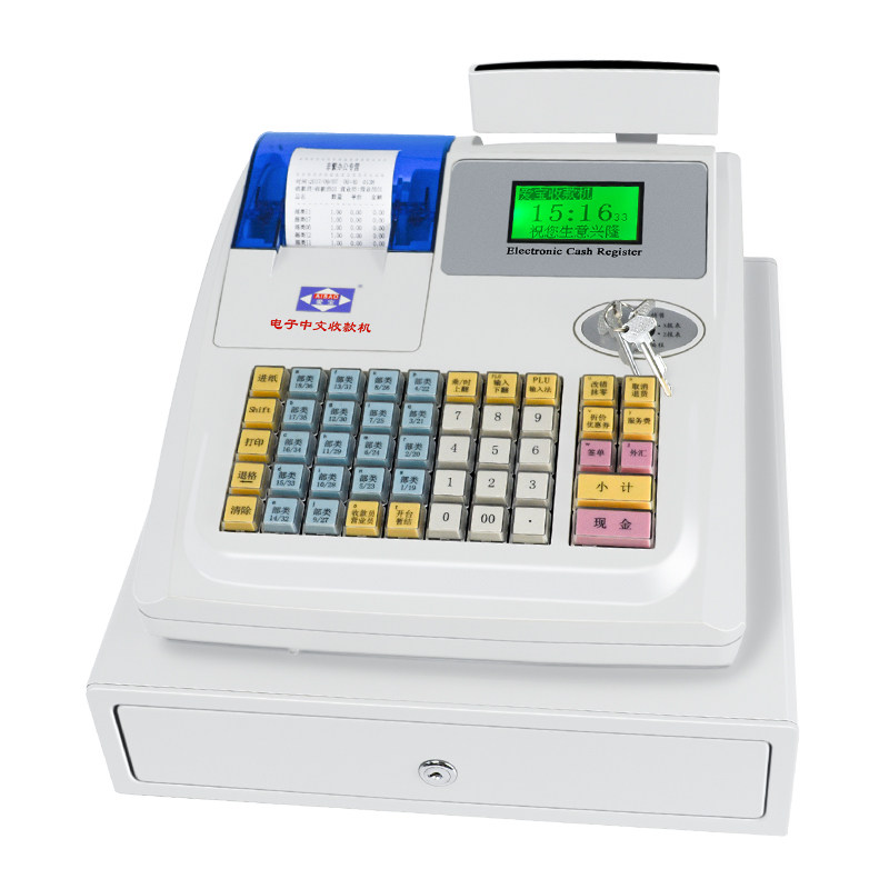 爱宝m-3000u一体机餐饮奶茶收款机 百岑办公收款机