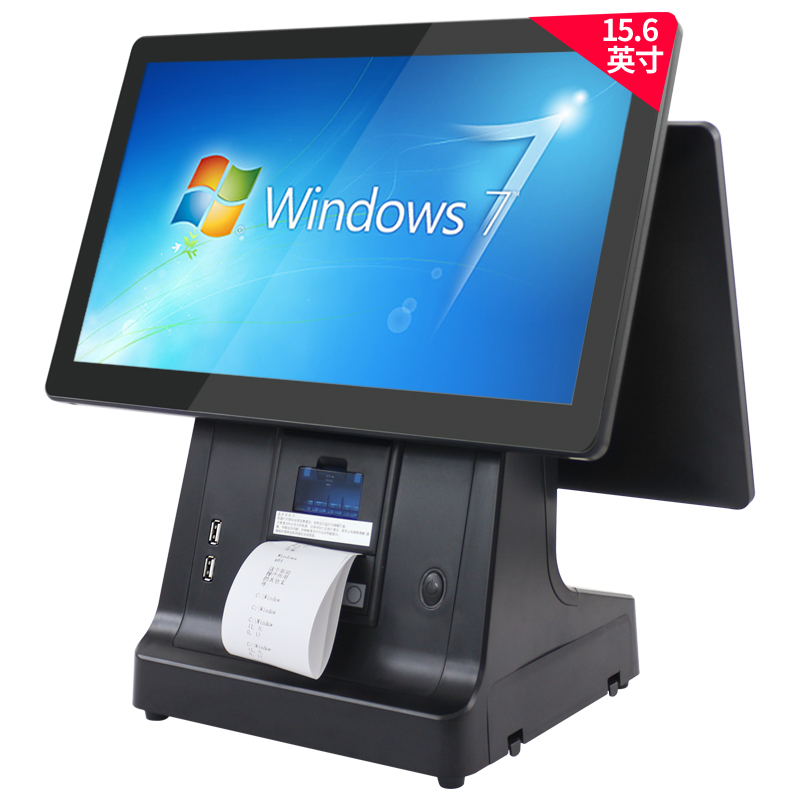 触摸收银机一体机便利店服装化妆品 百岑办公收款机