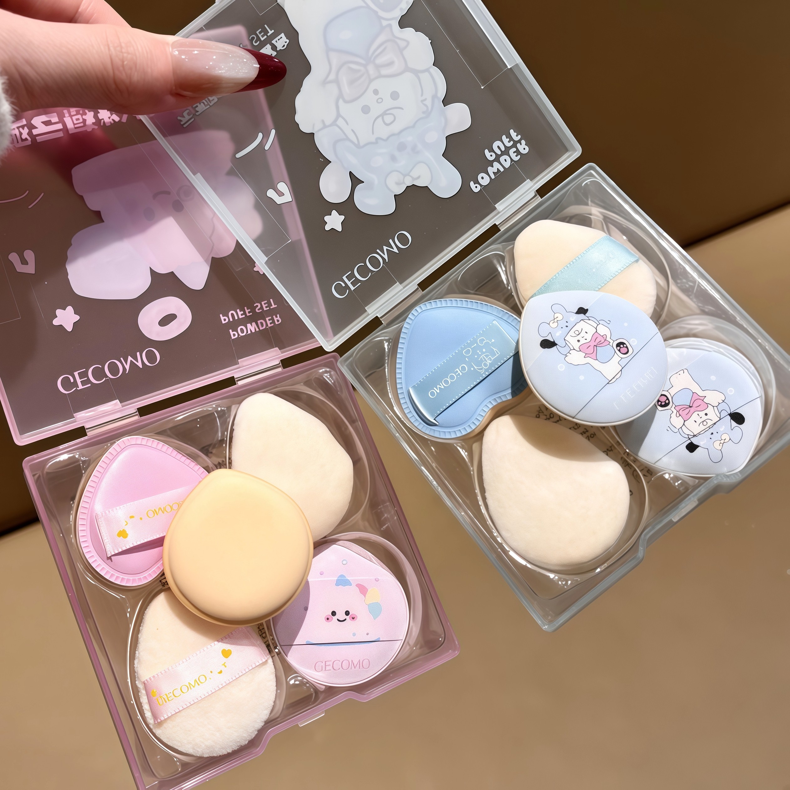 超好用！植绒拇指粉扑套装小号气垫手指迷你化妆工具海绵腮红定妆,淘宝优惠券,粉丝福利购,淘宝优惠卷